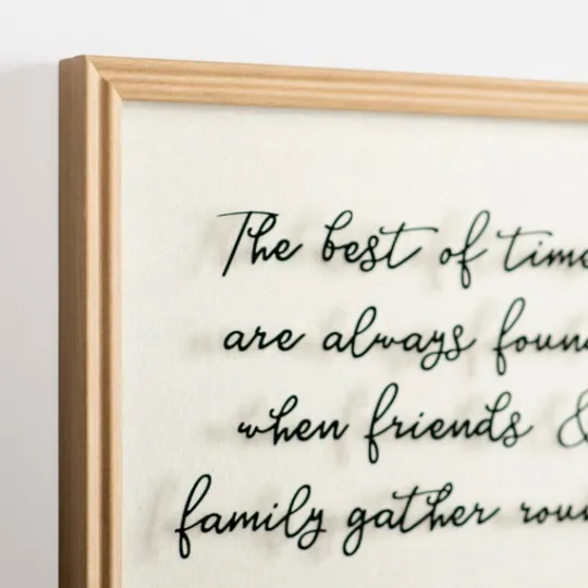 Kirkland's Home Friends & Family Gather Round Glass Wall Plaque- Wall Quotes & Signs
