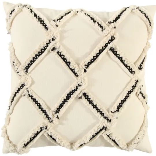 Kirkland's Home Fringe Stitched Lattice Throw Pillow- Pillows