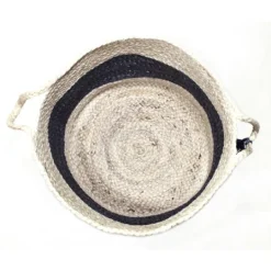 Kirkland's Home Frost Gray Bold Striped Jute Basket, 19 In.- Baskets & Boxes