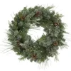 Kirkland's Home Frosted Pine Needle And Pinecone Pre-Lit Wreath- Wreaths