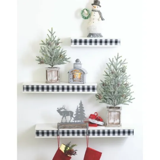 Kirkland's Home Frosted Pinecone Tree In Whitewash Planter, 24 In.- Trees & Topiaries