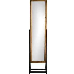 Kirkland's Home Full Length Wood And Metal Wall Mirror With Stand- Full Length & Floor Mirrors