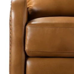 Kirkland's Home Full-Grain Leather Recliner Accent Chair- Accent Chairs