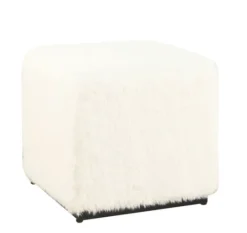 Kirkland's Home Fur Cube Ottoman- Benches & Ottomans