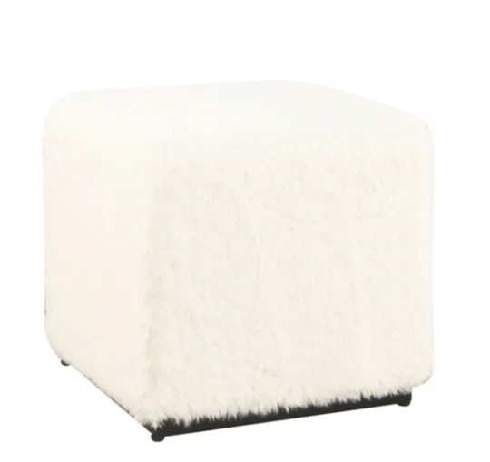 Kirkland's Home Fur Cube Ottoman- Benches & Ottomans