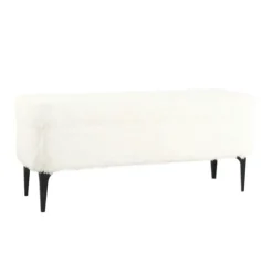 Kirkland's Home Fur Storage Bench- Benches & Ottomans