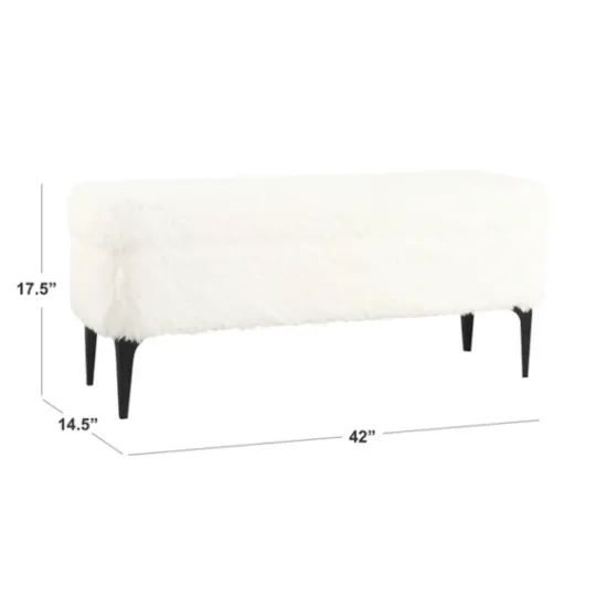 Kirkland's Home Fur Storage Bench- Benches & Ottomans
