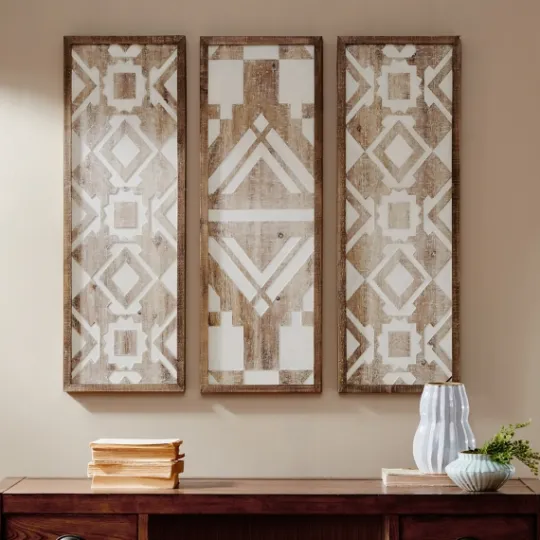 Kirkland's Home Gail Wooden Plaques, Set Of 3- Wall Plaques