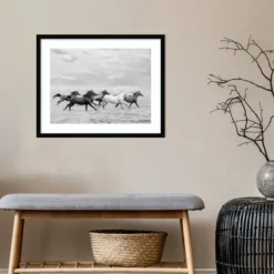 Kirkland's Home Galloping Wild Horses Framed Wall Art- Framed Art