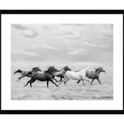 Kirkland's Home Galloping Wild Horses Framed Wall Art- Framed Art