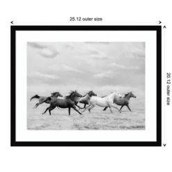 Kirkland's Home Galloping Wild Horses Framed Wall Art- Framed Art