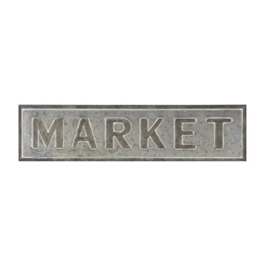 Kirkland's Home Galvanized Iron Market Wall Sign- Wall Quotes & Signs