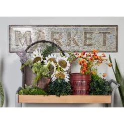 Kirkland's Home Galvanized Iron Market Wall Sign- Wall Quotes & Signs