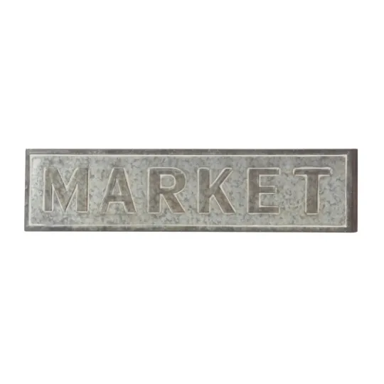 Kirkland's Home Galvanized Iron Market Wall Sign- Wall Quotes & Signs