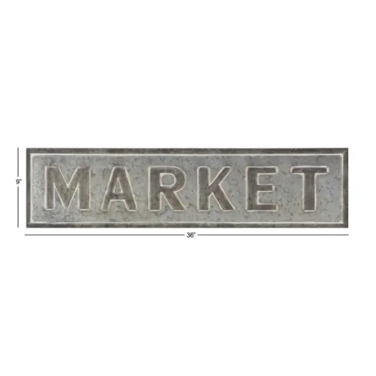 Kirkland's Home Galvanized Iron Market Wall Sign- Wall Quotes & Signs