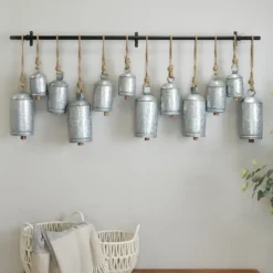 Kirkland's Home Galvanized Round Bells Wall Plaque- Decorative Accents