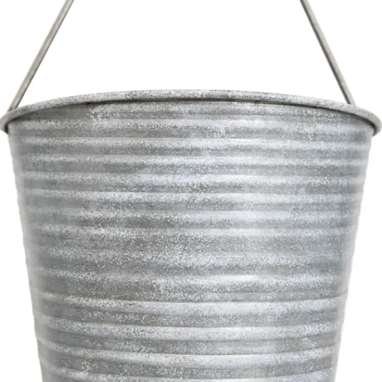 Kirkland's Home Galvanized Silver Bucket Wall Planters- Wall Storage