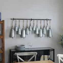 Kirkland's Home Galvanized Triangle Bells Wall Plaque- Decorative Accents