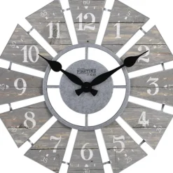 Kirkland's Home Galvanized Windmill Wall Clock- Clocks