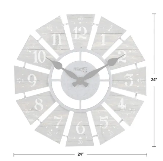 Kirkland's Home Galvanized Windmill Wall Clock- Clocks