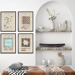 Kirkland's Home Game Boards Patents Framed Art Prints, Set Of 4- Framed Art