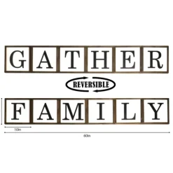 Kirkland's Home Gather Family Reversible Wood Box- Wall Quotes & Signs