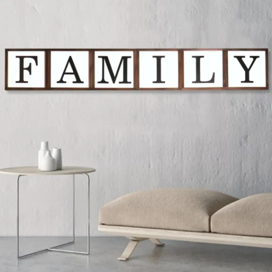 Kirkland's Home Gather Family Reversible Wood Box- Wall Quotes & Signs