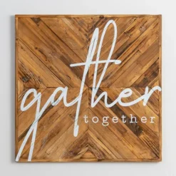 Kirkland's Home Gather Together Wood Plank Wall Plaque- Wall Quotes & Signs