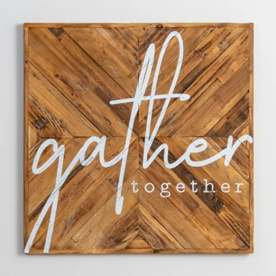 Kirkland's Home Gather Together Wood Plank Wall Plaque- Wall Quotes & Signs