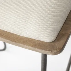 Kirkland's Home Geometric Base And Saddle Seat Bar Stool- Bar Stools & Counter Height Stools