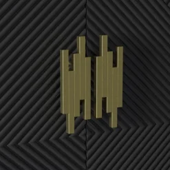 Kirkland's Home Geometric Gold Handle Cabinet- Cabinets & Sideboards