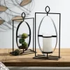 Kirkland's Home Geometric Oval Frame Pillar Candle Holder- Candle Holders