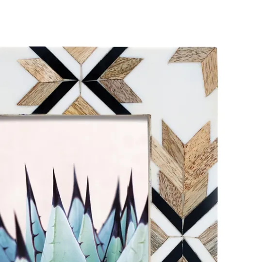 Kirkland's Home Geometric Pattern Wood Picture Frame, 4X6- Picture Frames