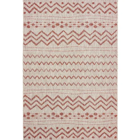 Kirkland's Home Geometric Stripe Sun Shower Outdoor Area Rug, 5X8- Outdoor Rugs