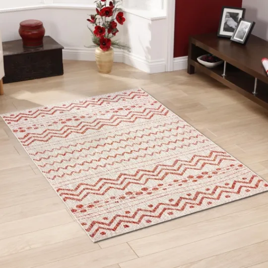 Kirkland's Home Geometric Stripe Sun Shower Outdoor Area Rug, 5X8- Outdoor Rugs