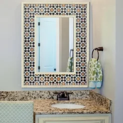Kirkland's Home Geometric Tile Print Mirror- Decorative Mirrors