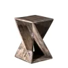 Kirkland's Home Geometric Twist Wood Accent Table- Accent & End Tables