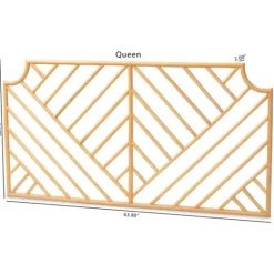Kirkland's Home Geometric Weave Rat Queen Headboard- Beds & Headboards