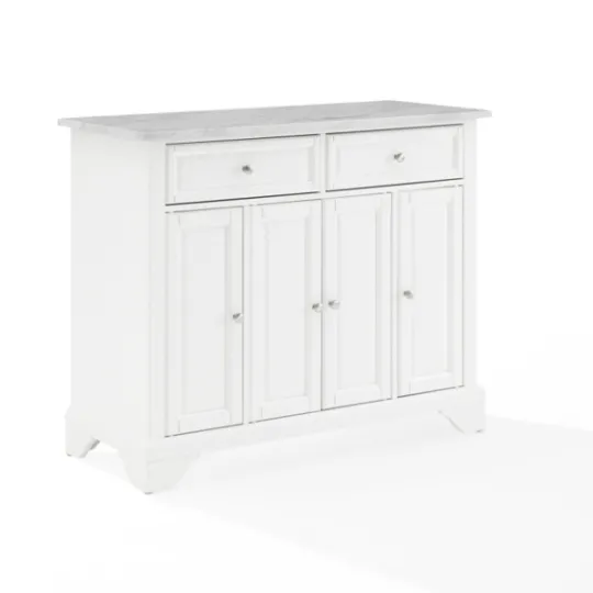 Kirkland's Home Gia All Marble Kitchen Island- Kitchen Islands & Bar Carts