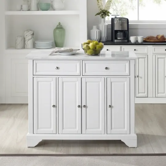Kirkland's Home Gia All Marble Kitchen Island- Kitchen Islands & Bar Carts