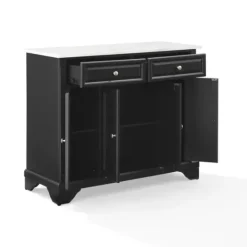 Kirkland's Home Gia Black And White Marble Kitchen Island- Kitchen Islands & Bar Carts