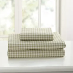 Kirkland's Home Gingham 3-Pc. Full Sheet Set- Bed Sheets