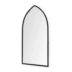 Kirkland's Home Giovanna Black Metal Pointed Arch Wall Mirror- Decorative Mirrors