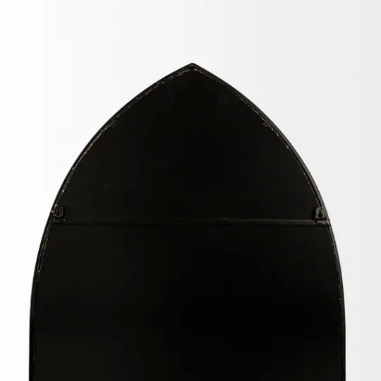 Kirkland's Home Giovanna Black Metal Pointed Arch Wall Mirror- Decorative Mirrors