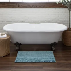 Kirkland's Home Glacier Lofty Pile Chenille Bath Mat, 24 In.- Bathroom Rugs