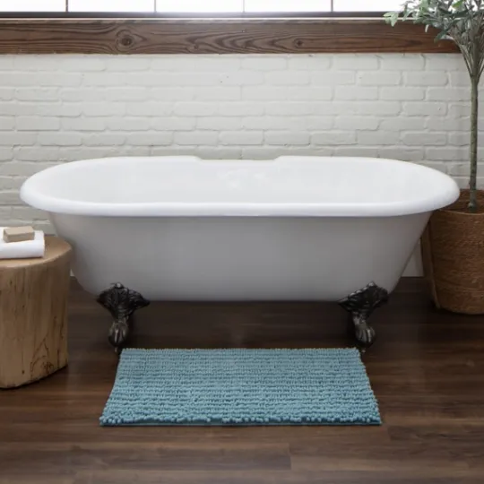 Kirkland's Home Glacier Lofty Pile Chenille Bath Mat, 24 In.- Bathroom Rugs
