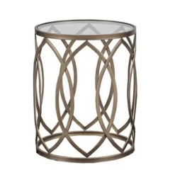 Kirkland's Home Glass And Metal Accent Table- Accent & End Tables