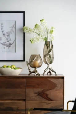 Kirkland's Home Glass And Metal Driftwood Candle Holder- Candle Holders