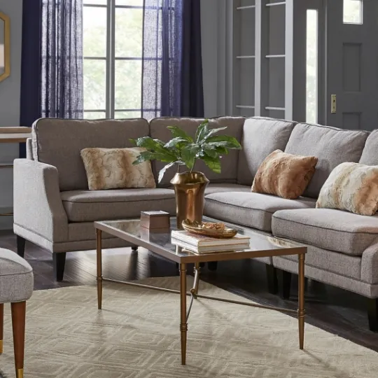 Kirkland's Home Glass And Metal Rectangle Porter Coffee Table- Coffee Tables