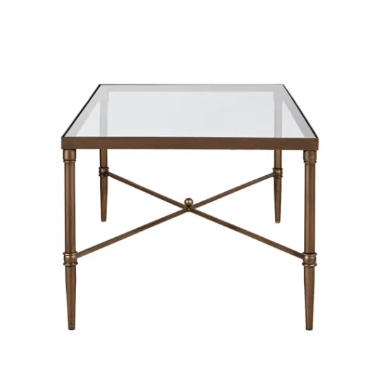 Kirkland's Home Glass And Metal Rectangle Porter Coffee Table- Coffee Tables